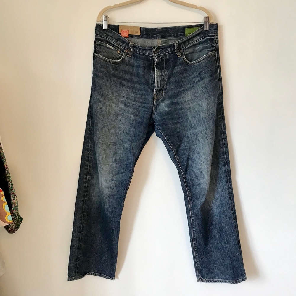 GAP 1969 Distressed Dark Wash Jeans